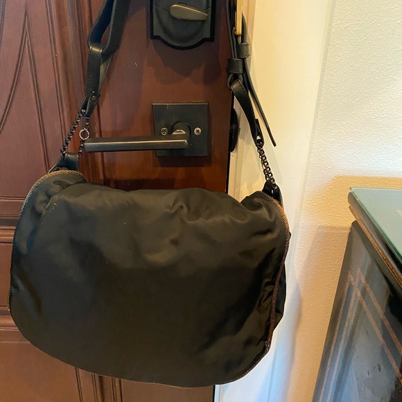 STUART WEITZMAN HOBO BAG NWOT Black nylon - Picture 3 of 5